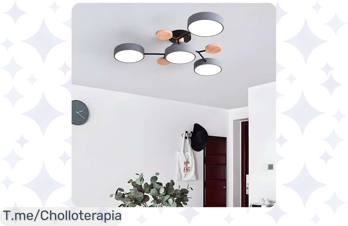 ¡Lámpara nórdica gris tirada de precio, transforma tu casa hoy!