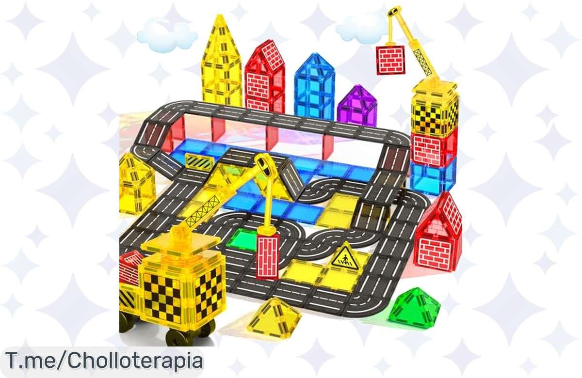 ¡Mega oferta en bloques magnéticos! 43 piezas que harán volar la imaginación de tus peques