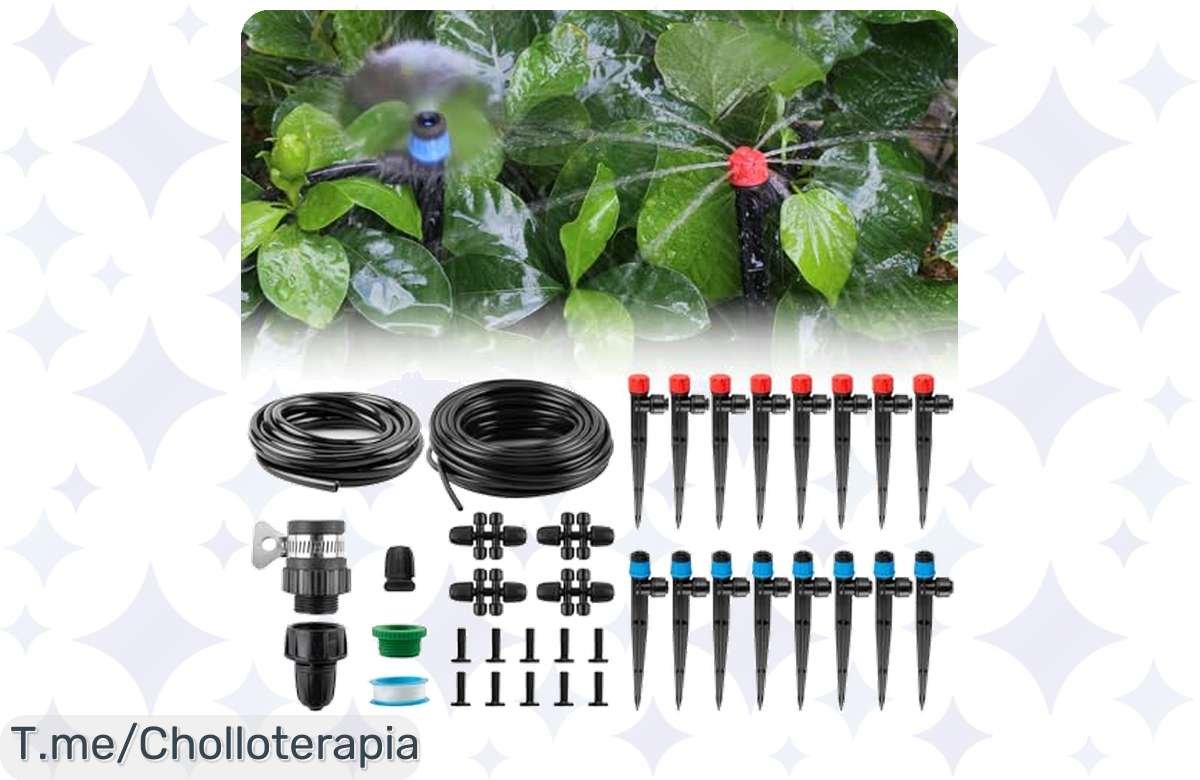 ¡Mega oferta para tu jardín! Sistema de riego premium con 74% de descuento solo con cupón. ¡Corre que vuela!