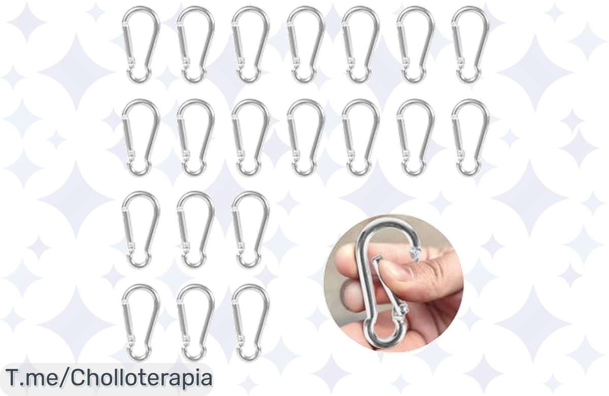 ¡Oferta Flash! 20 mosquetones pequeños a un precio que no podrás rechazar, ¡hazte con ellos ya!