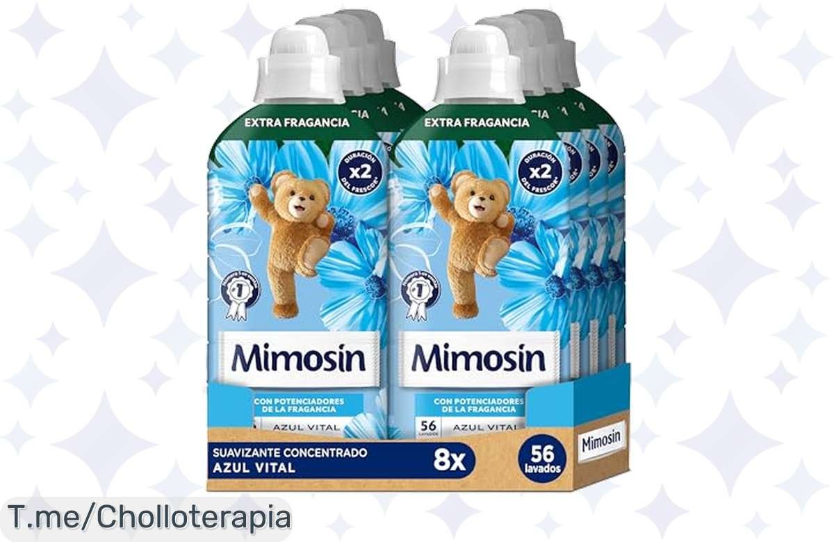 ¡Oferta bomba! Pack de 8 suavizantes Mimosín para una frescura floral duradera