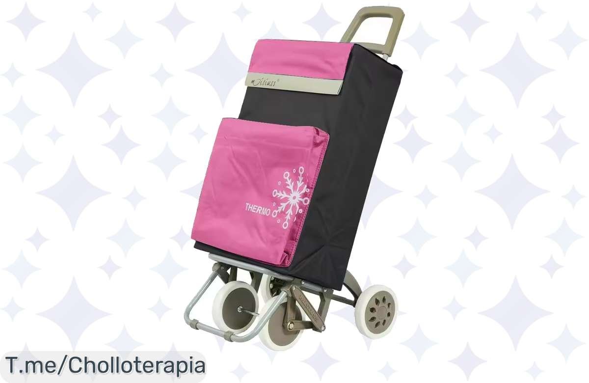 ¡Oferta brutal! Carrito de compra plegable 40L con 4 ruedas a precio de risa, ¡no lo dejes pasar!