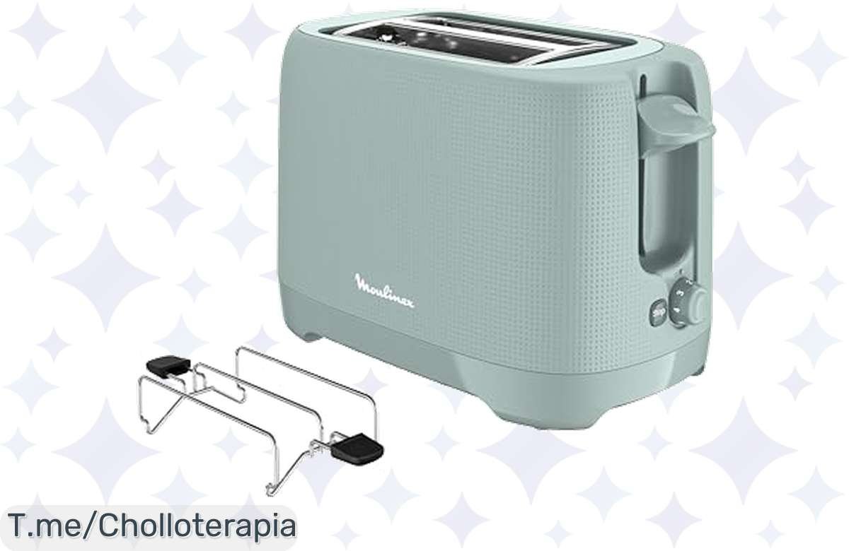 ¡Oferta loca! Tostador Moulinex Morning Plus con 7 niveles, ¡limpieza fácil y calentador de croissants regalao!