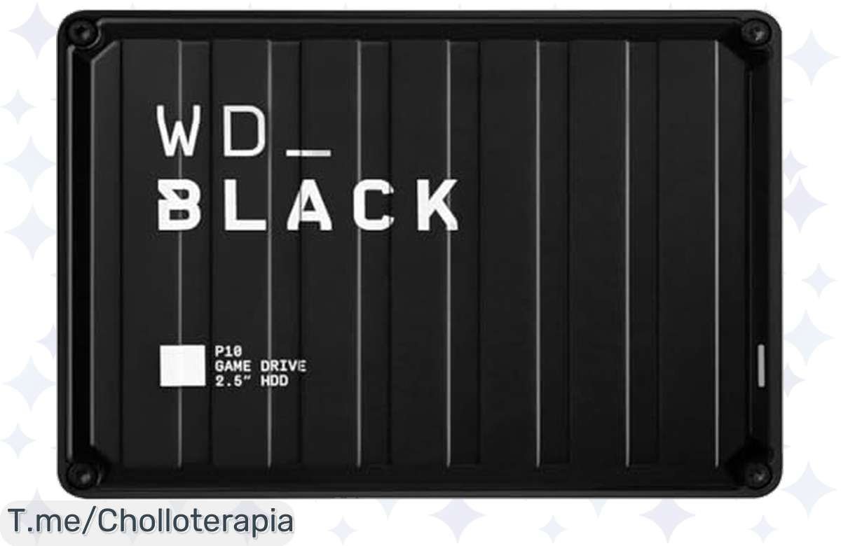 ¡Oferta relámpago! WD BLACK P10 5TB casi regalado para tus juegos, ¡no lo dejes pasar!