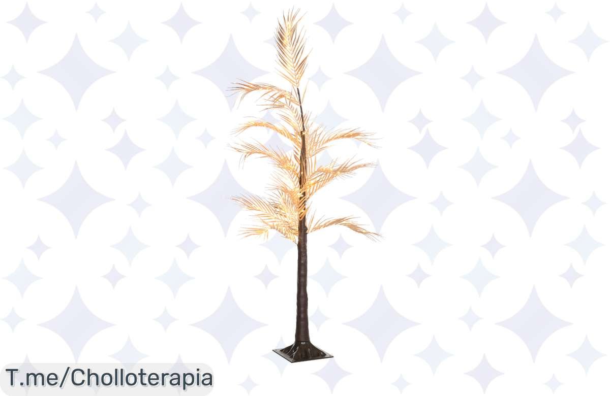 ¡Palmera LED de ensueño: 150 luces cálidas a precio de risa!