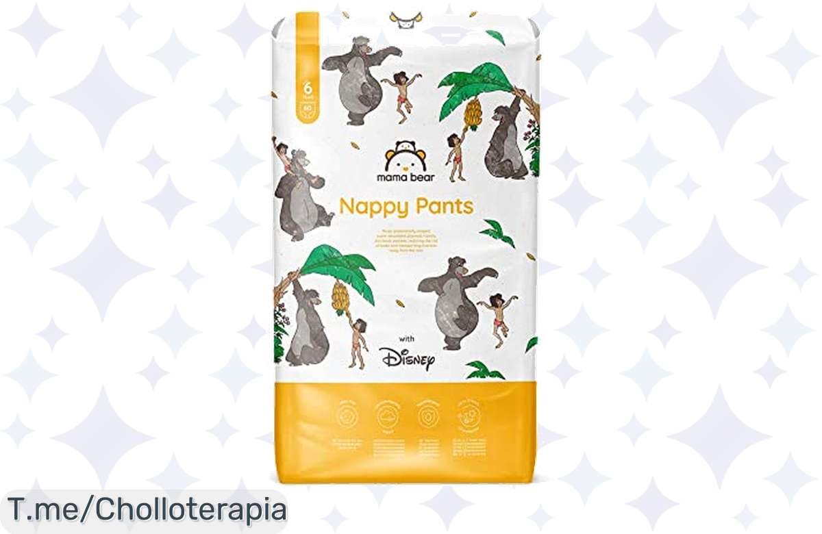 ¡Pañales Mama Bear Disney: 60 unidades con 12 horas de protección nocturna a precio de locura!