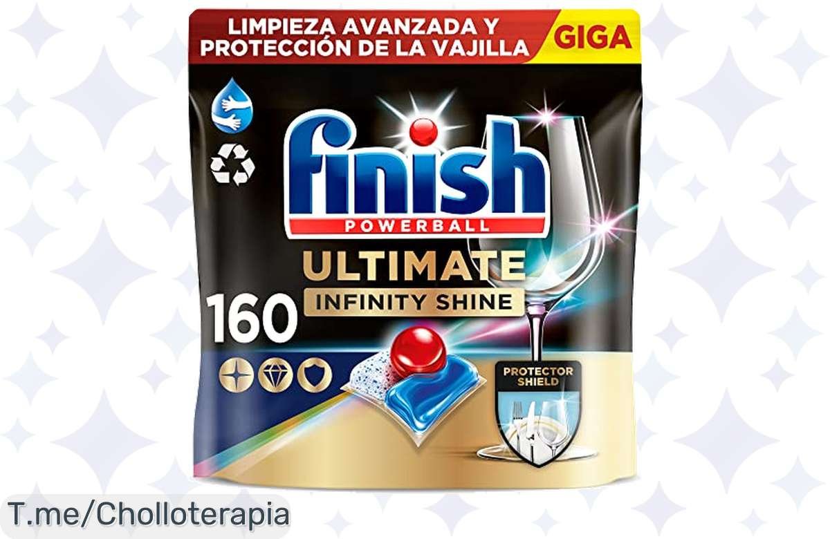 ¡Pastillas Finish a precio de risa: limpieza top, brillo total!