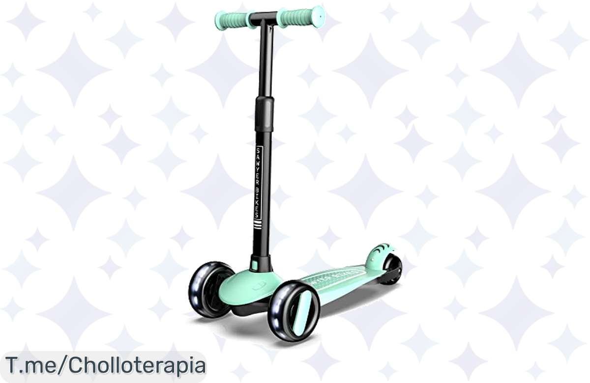 ¡Patinete con ruedas LED a precio de chiste para tus peques!