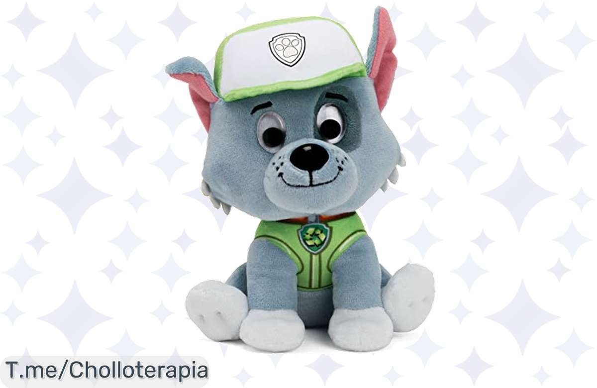 ¡Peluche Rocky de Patrulla Canina: el amigo inseparable que tu pequeñ@ adorará!