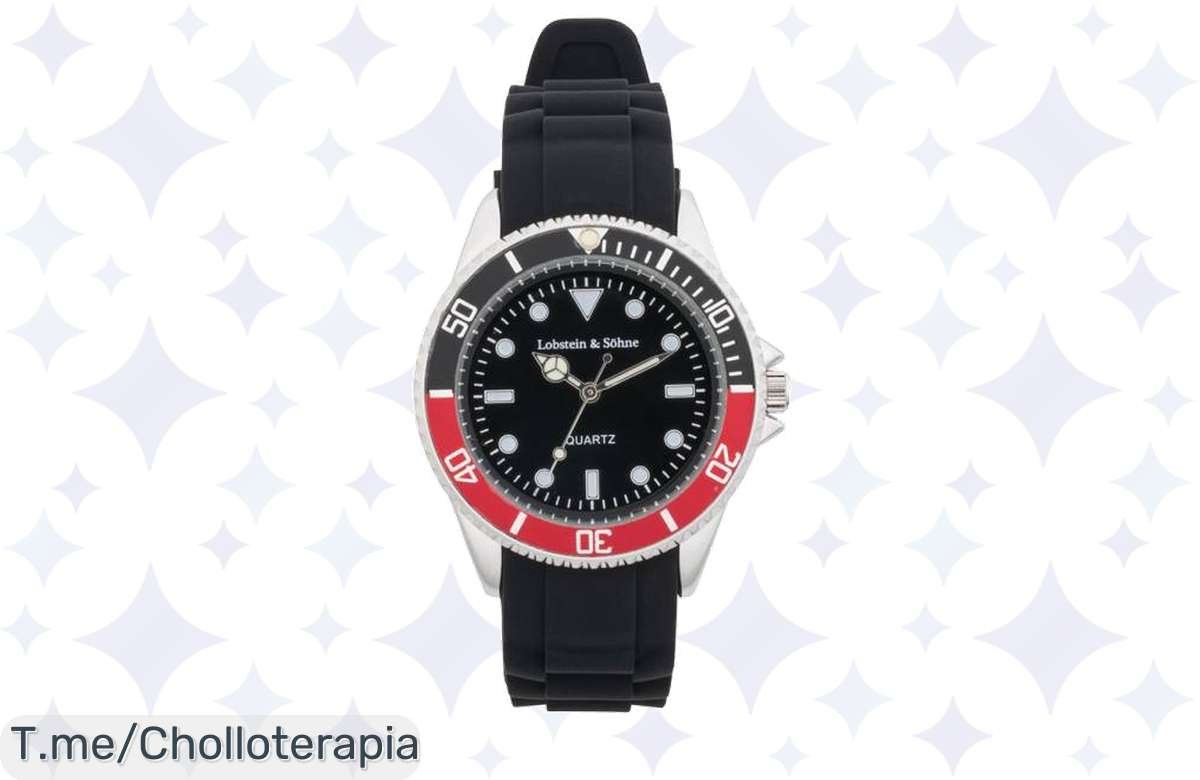 ¡Reloj negro/rojo Konstantin a precio de escándalo, aprovecha ya!
