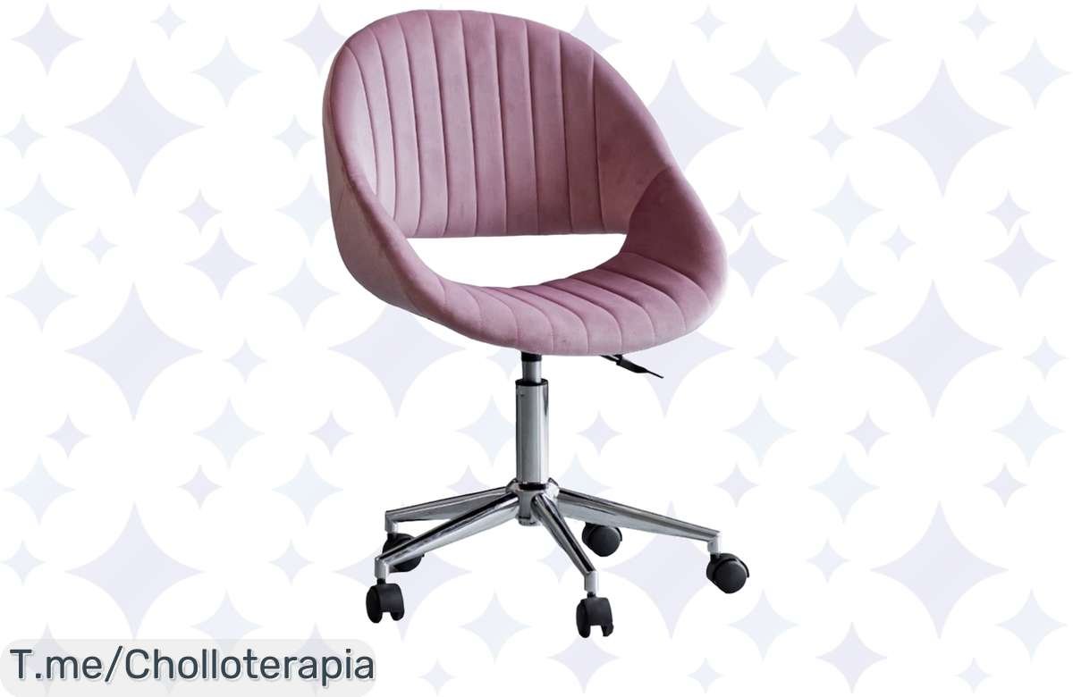 ¡Silla de tocador de terciopelo a precio de risa: confort de lujo!