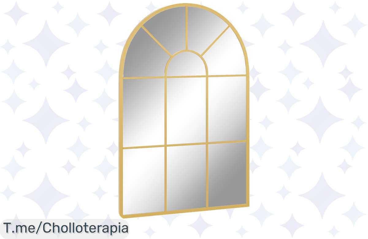 ¡Transforma tu casa con el Espejo HOMCOM! Un toque dorado que no querrás perderte.