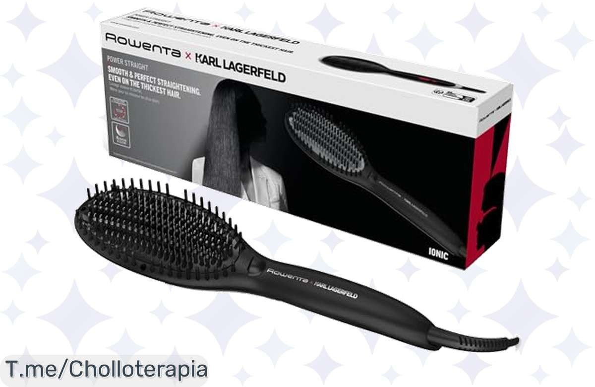 Alisa tu cabello como nunca con el cepillo Rowenta x Karl Lagerfeld, ¡descuento brutal en esta oferta única! Da brillo y di adiós al encrespamiento, compra ya antes que se agote.