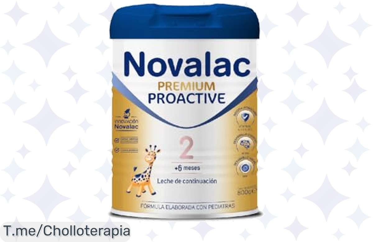 Aprovecha el ofertón de Novalac Premium Proactive 2, fórmula de pediatras que fortalece el sistema inmunitario de tu bebé, ¡compra ya y dale lo mejor con este precio loco!