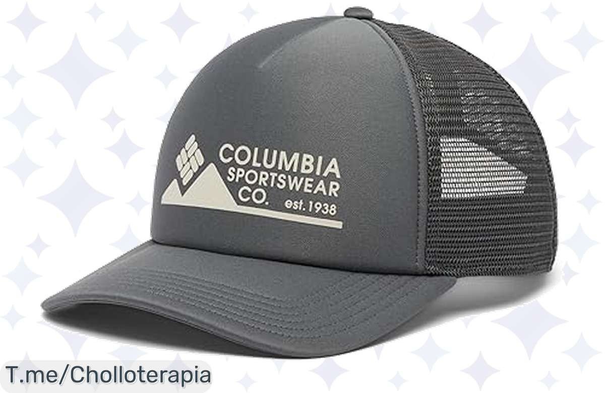 Aprovecha el ofertón de la gorra Columbia Unisex Camp Break Foam Trucker Hat, ligera y fresca para tus aventuras al aire libre. ¡Compra ahora antes de que se acabe!