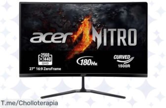 Aprovecha el ofertón del año: Monitor curvo Acer Nitro ED270U S3, calidad WQHD y 1ms de respuesta ¡No te quedes sin el tuyo, stock limitado a precio loco!