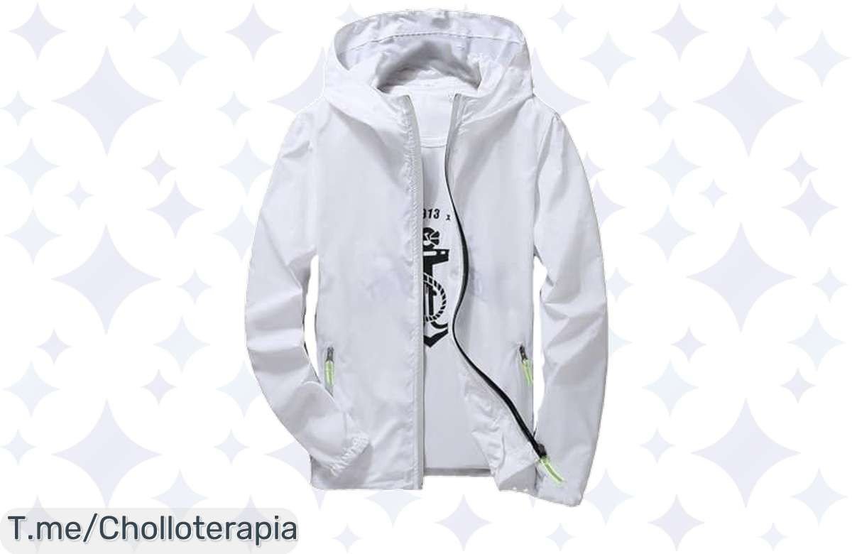 Aprovecha el super chollo de la chaqueta impermeable ligera con capucha y detalles reflectantes, ¡una oferta nunca vista que no puedes dejar escapar! ¡Cómprala ya!