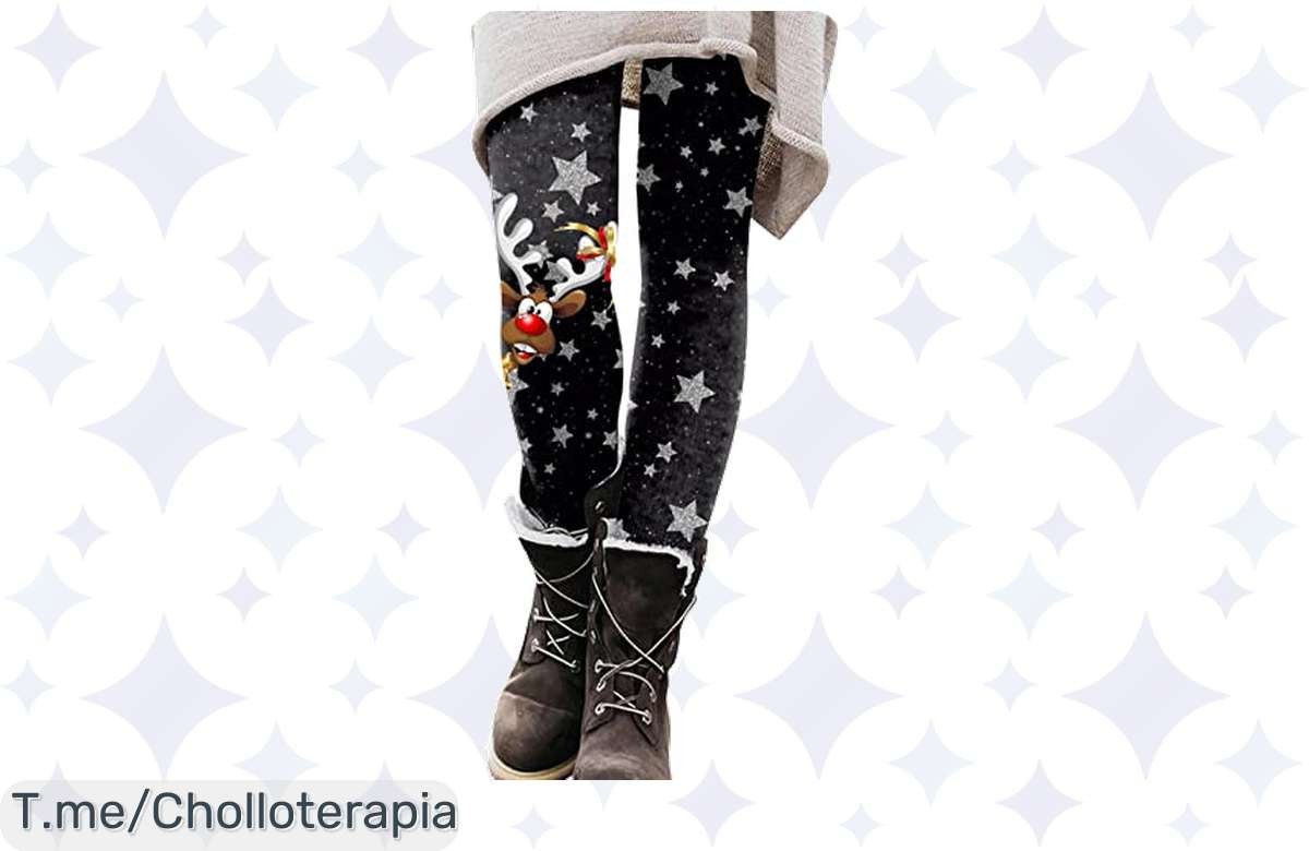 Atrapa el frío con los Leggins Térmicos Mujer: precio loco en estampados navideños irresistibles, comodidad total, ¡aprovecha este ofertón antes que se agoten!