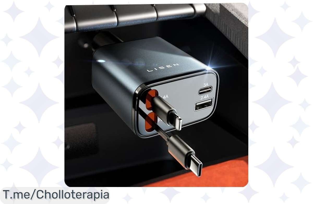 Atrapa el ofertón del año: Cargador Retráctil para Coche con carga rápida a un precio loco, ¡aplica el código y ahorra ya, oferta limitada que no puedes dejar pasar!