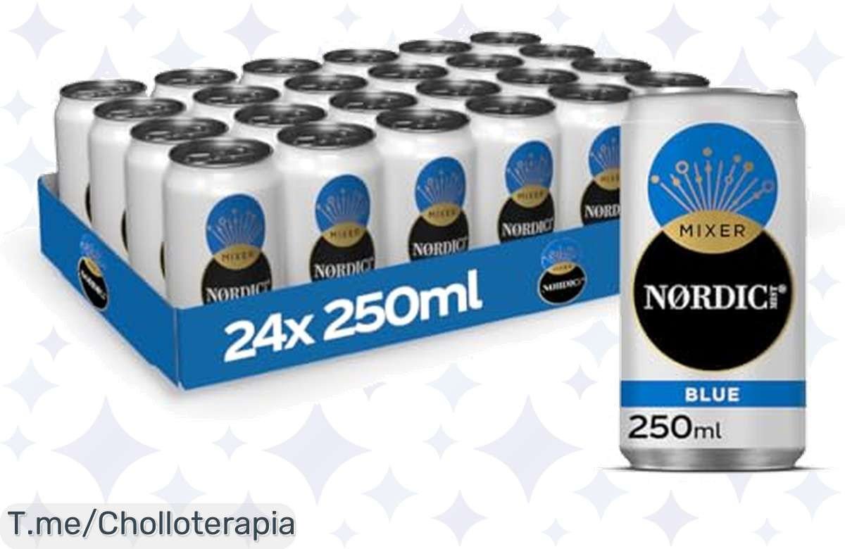 Atrapa el refresco perfecto con Nordic Mist Mixer Blue Tónica, pack de 24 latas a un precio loco. Sabores naturales irresistibles para tus mejores fiestas, ¡hazte con este ofertón ya!