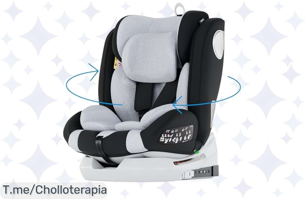 Atrapa el super chollo: Silla de coche Isofix Babify, gira 360° con arnés de 5 puntos. ¡Aprovecha este ofertón único y asegura la seguridad de tu bebé ya!