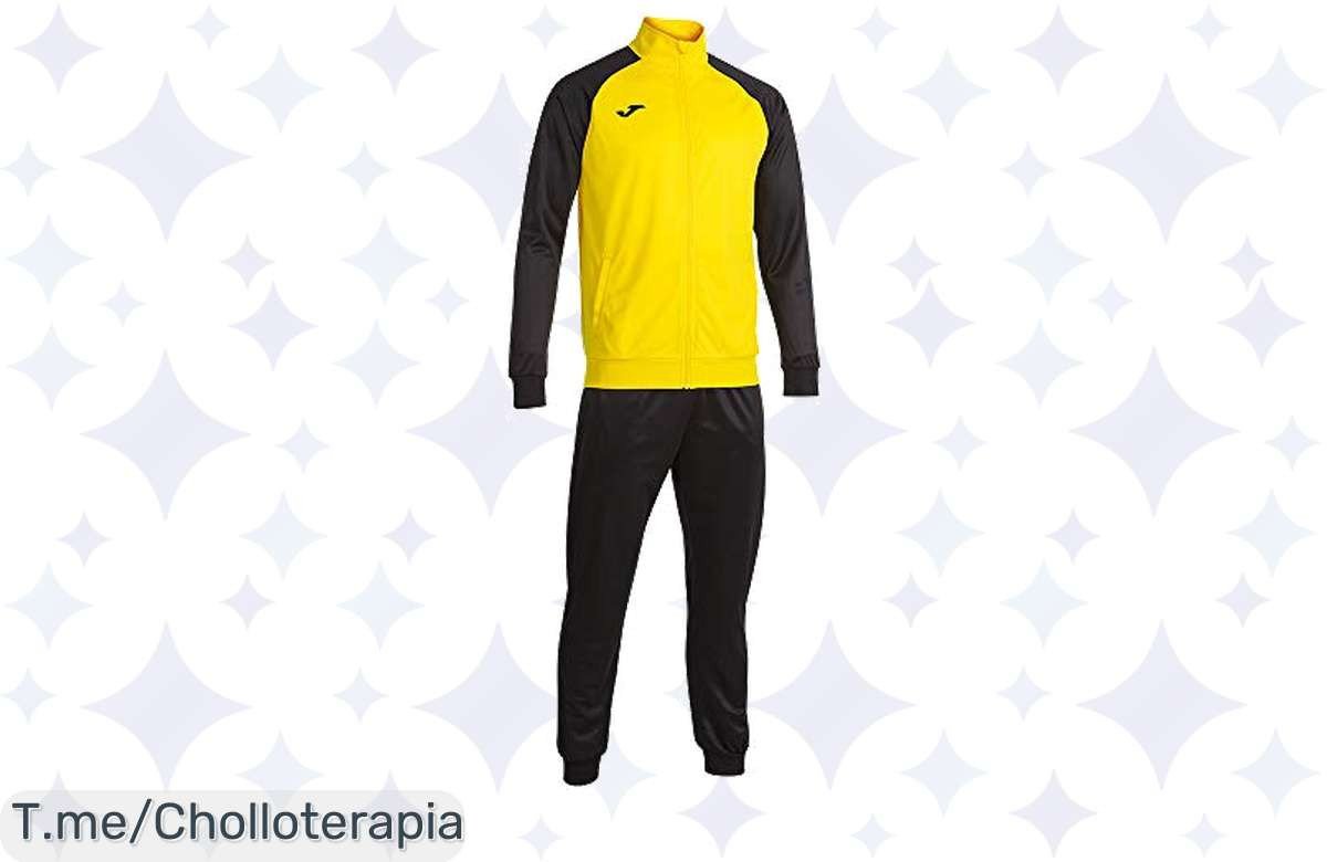 Atrapa el super chollo del chándal Joma Amarillonegro: comodidad total, estilo moderno y libertad de movimiento. ¡No te quedes sin el tuyo, oferta limitada!