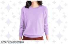 Atrapa este chollazo: Suéter Casual con Cuello Redondo para mujeres a precio loco, ideal para el otoño e invierno ¡No te lo pierdas, oferta limitada!