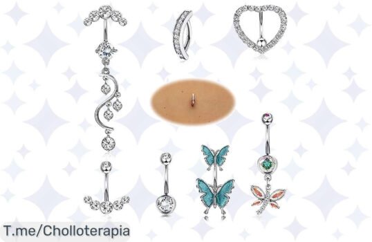 Atrapa este super chollo: Piercing de ombligo en acero inoxidable, 7 diseños únicos, ¡descuento brutal por tiempo limitado! ¡Compra ahora antes de que se agoten!