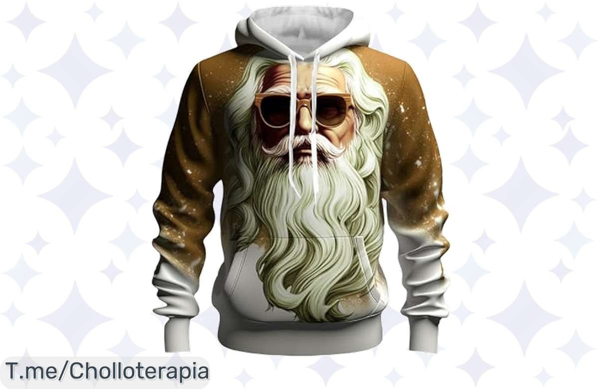 Atrapa la Navidad con nuestra Sudadera Roja para Hombre: estilo único y descuento brutal. ¡No te quedes sin ella, compra ahora y aprovecha este super chollo limitado!