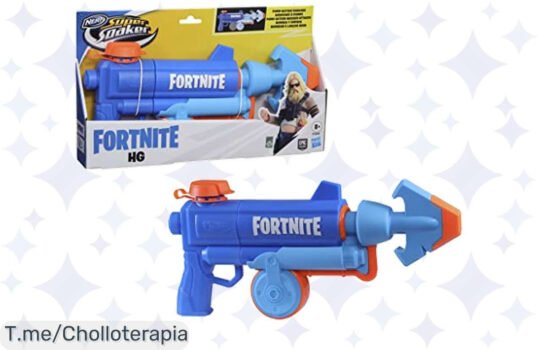 Atrapa la diversión este verano con el Nerf Super Soaker Fortnite HG a un precio loco; ¡llena, cierra y dispara! Oferta limitada, no dejes pasar este super chollo