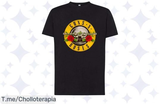 Atrapa la esencia del rock con nuestra camiseta Guns and Roses, tejido sin costuras y comodidad única Aprovecha este ofertón a precio loco, ¡stock limitado!