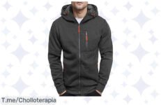 Atrapa tu Sudadera Slim Fit con Capucha y Cremallera a un Precio Locura: ¡Descuento Brutal Solo por Tiempo Limitado! No dejes pasar esta Oportunidad Única y actúa ya