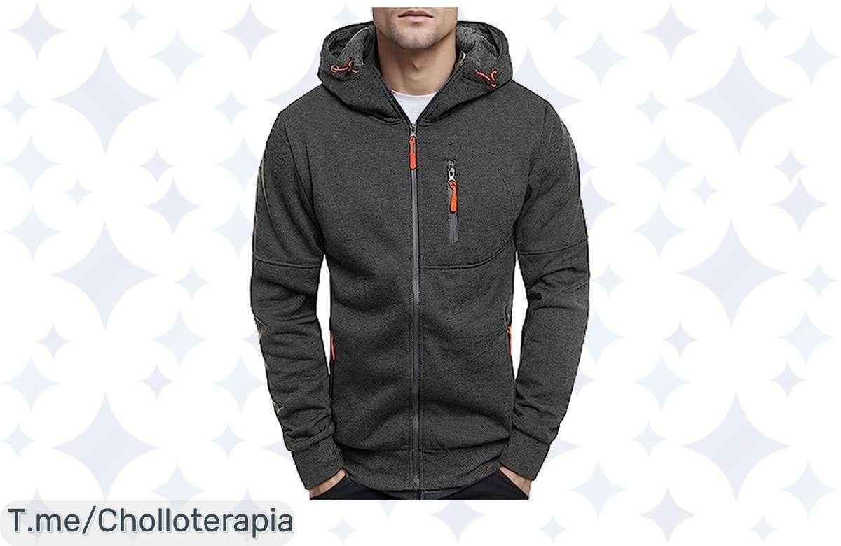 Atrapa tu Sudadera Slim Fit con Capucha y Cremallera a un Precio Locura: ¡Descuento Brutal Solo por Tiempo Limitado! No dejes pasar esta Oportunidad Única y actúa ya.