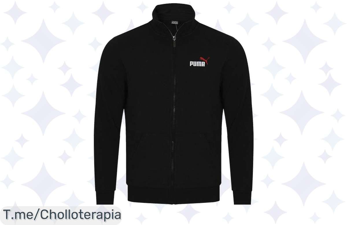 Atrapa tu estilo con la chaqueta PUMA Essentials Track: comodidad y elegancia al instante en un ofertón nunca visto. ¡Compra ahora antes que se agote!