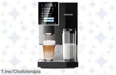 Café de calidad barista en casa con la Cafetera Superautomática Cremmaet Compactccino Black Silver, ¡ofertón único que no te puedes perder, aprovecha el precio loco antes de que se acabe!