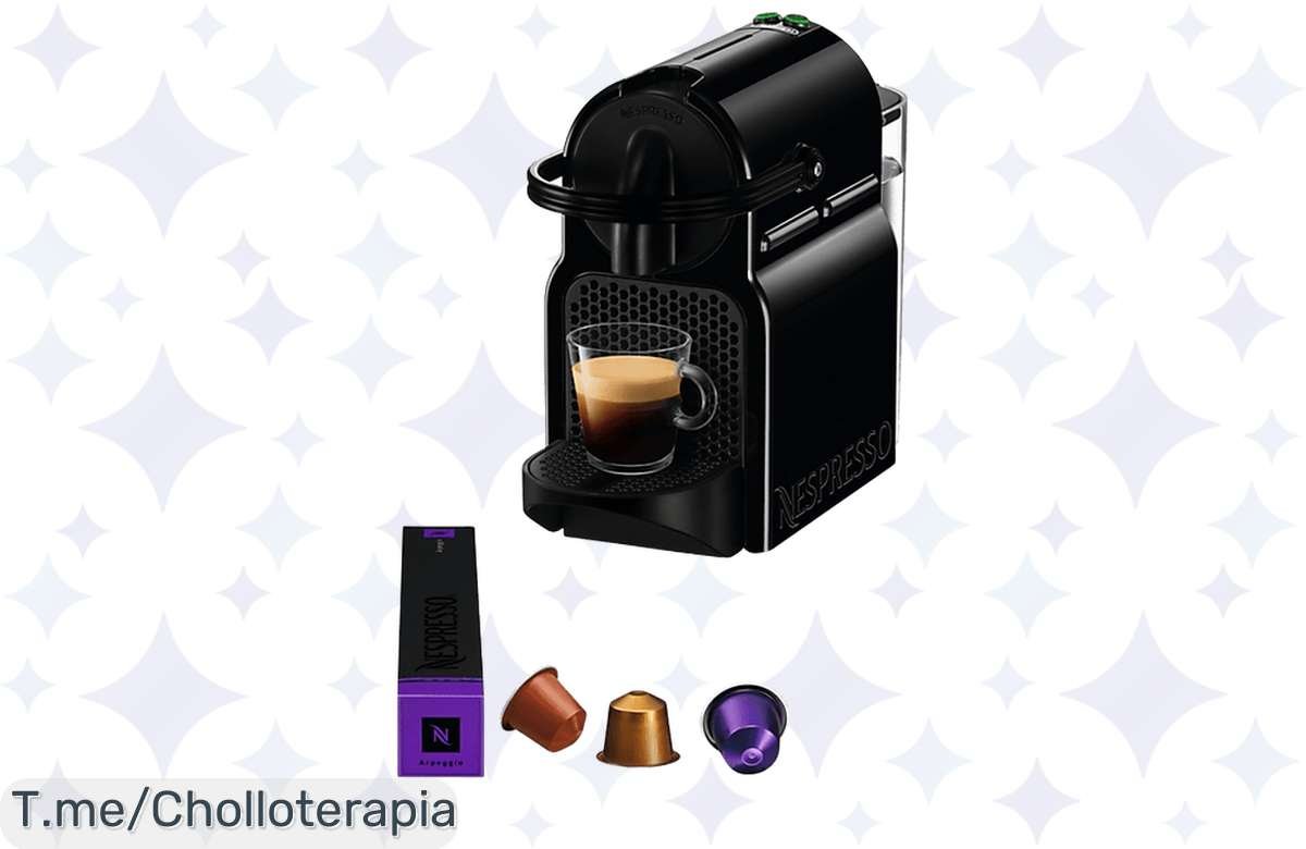 Cafetera Nespresso De’Longhi Inissia a un precio loco: café en solo 25 segundos y un super chollo de 1260W. ¡Actúa ya y transforma tus mañanas, oferta limitada!