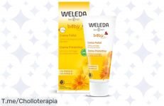 Calma y protege el culito de tu bebé con la Crema Pañal de Caléndula de Weleda, ¡ofertón que alivia al instante y es un precio loco por hidratación profunda! ¡Compra ahora mismo!