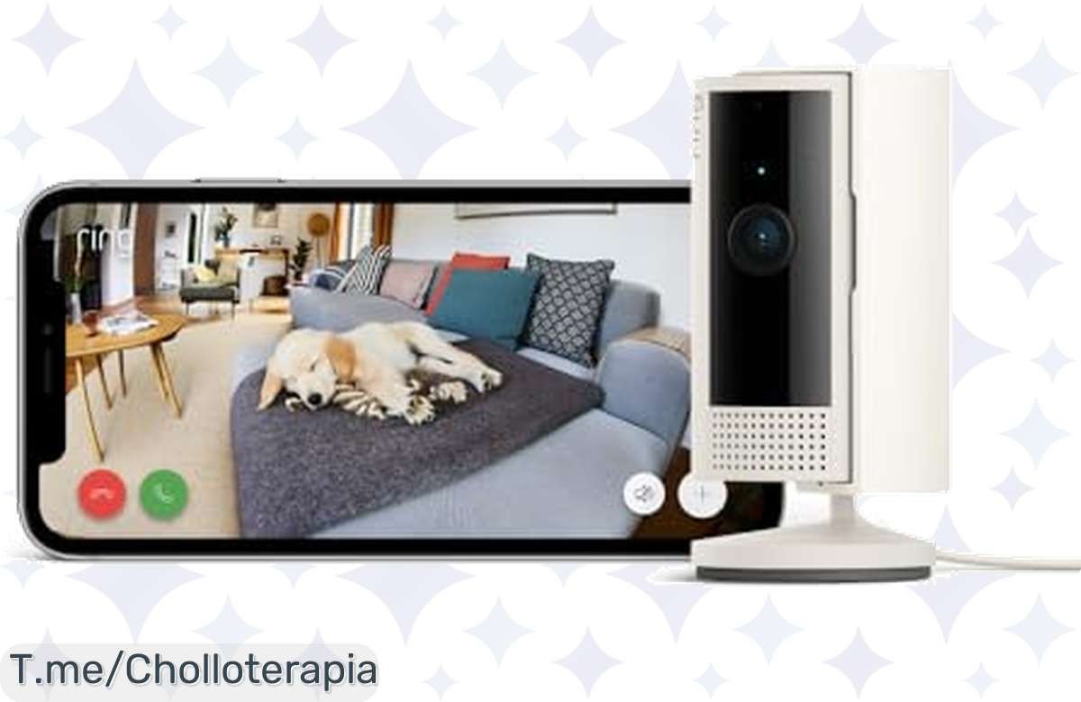 Cámara interior Ring 1080p HD en oferta única: controla tu hogar y habla con tus mascotas a precio loco. ¡Aprovecha 30 días gratis y compra ya antes de que se acabe!