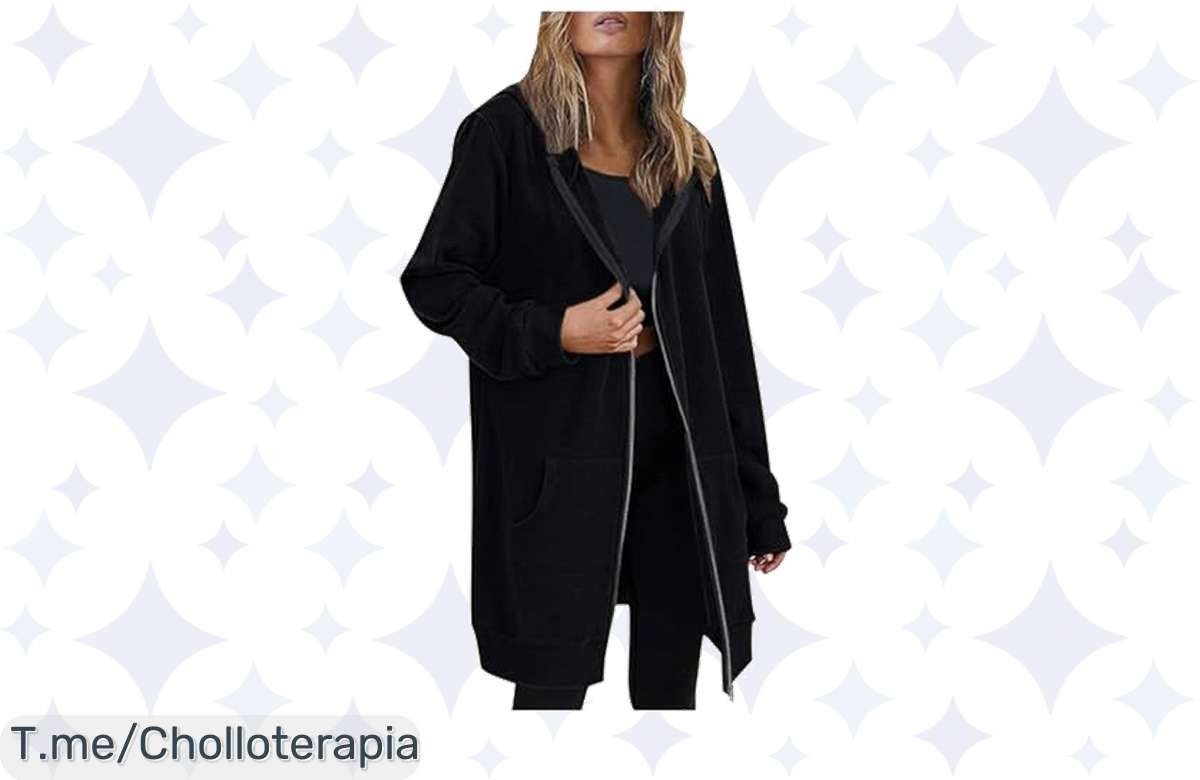 Chaqueta con Capucha: Aprovecha el super chollo del otoño, casual y cómoda para cualquier ocasión. ¡No dejes pasar este ofertón, stock limitado!