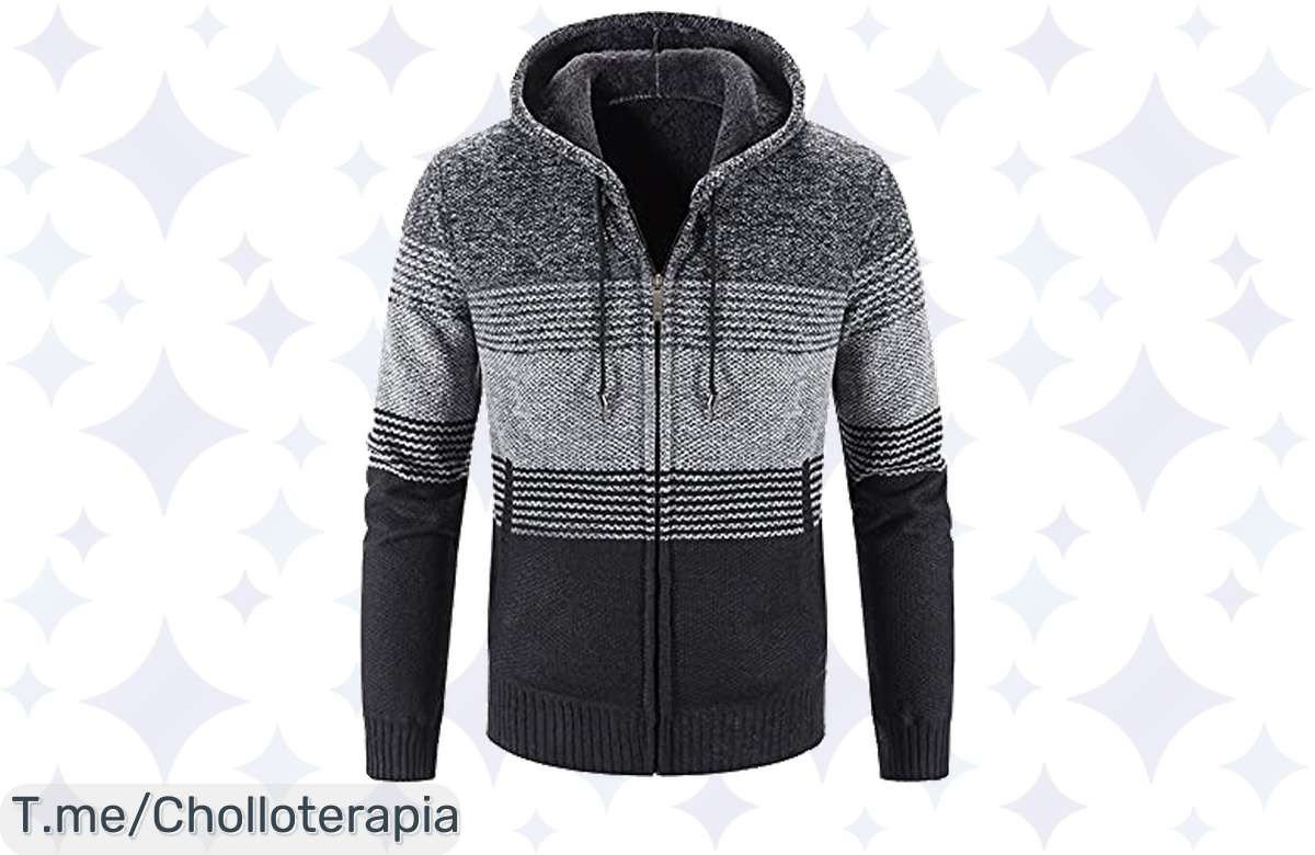 Chaqueta de punto con cremallera a precio loco: ¡50% de descuento limitadísimo! Vístete con estilo y calidez este invierno. ¡Compra ya antes de que se agote!