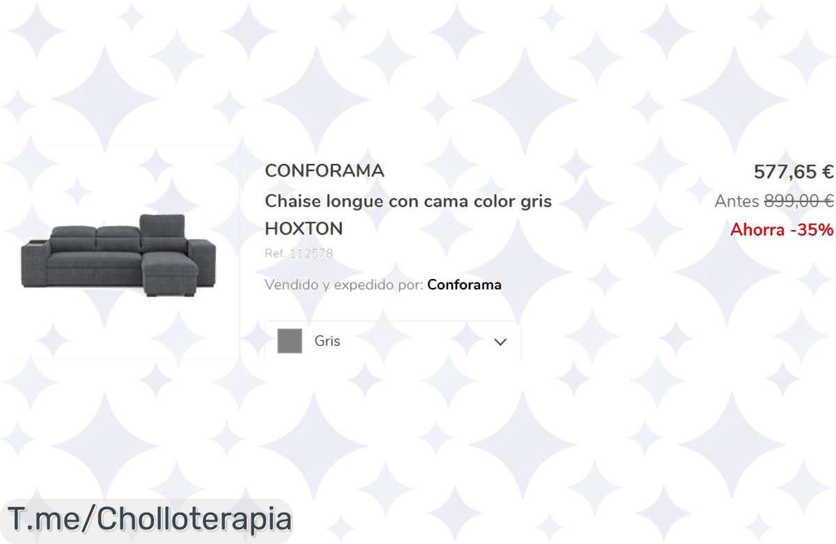 Conoce la Chaise Longue HOXTON en gris: un ofertón para transformar tu espacio y disfrutar del descanso perfecto. ¡Aprovecha este precio loco antes de que se agote!