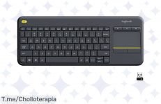 Consigue el Teclado Inalámbrico Logitech K400 Plus a Precio Loco: Touchpad, 18 Meses de Pilas y Personalización ¡No Te Pierdas Este Ofertón Limitado!