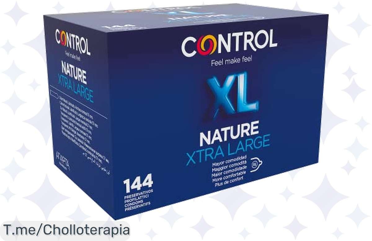 Control Nature XL: 144 condones lubrificados en un super chollo de comodidad y placer natural. ¡Aprovecha el ofertón y hazte con ellos antes de que se agoten!