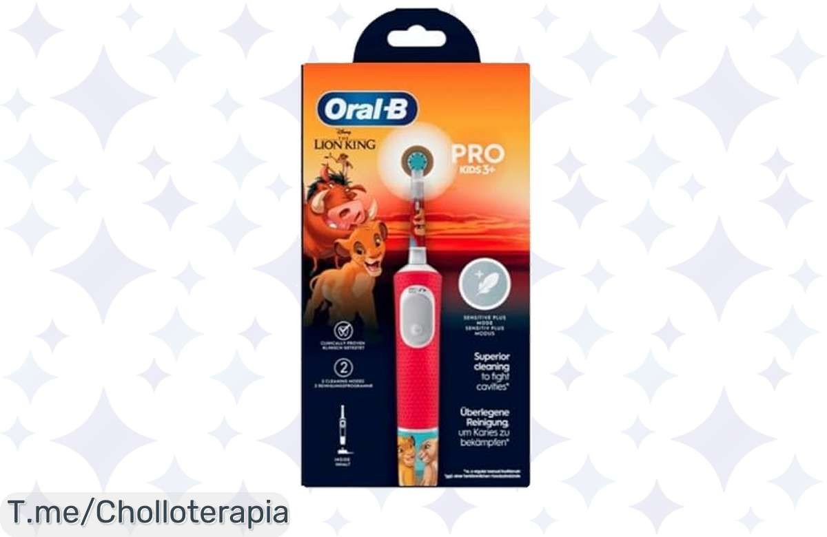 Convierte la higiene dental en una aventura con el cepillo OralB Pro Kids, un super chollo de cerdas ultrasuaves que encantará a tus pequeños. ¡Compra ya antes de que se agote!