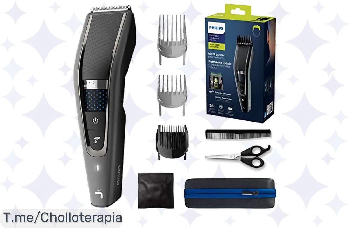 Cortapelos Philips en oferta única: cuchillas de titanio y 28 longitudes para cortes perfectos en minutos. ¡Hazlo tuyo ahora y aprovecha este precio de ganga antes que se agote!