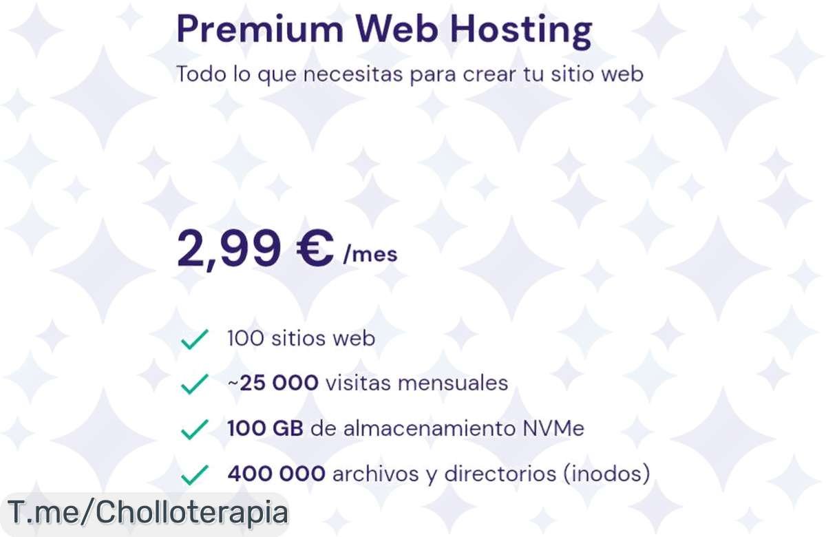 Crea hasta 100 webs con el brutal descuento del 80% en Hostinger y dominio gratis. ¡No dejes pasar este ofertón y prueba sin riesgos! ¡Actúa ya, es por tiempo limitado!