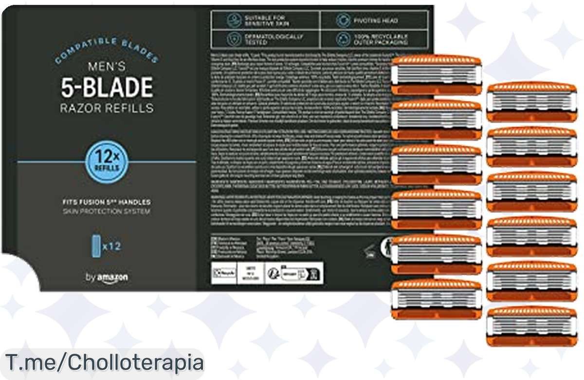 Cuchillas de Afeitar Gillette Fusion5 a Precio Loco: 12 Unidades con 5 Hojas Ultracortantes ¡No te pierdas este Ofertón Único! Compra Ahora Antes de que Se Agoten