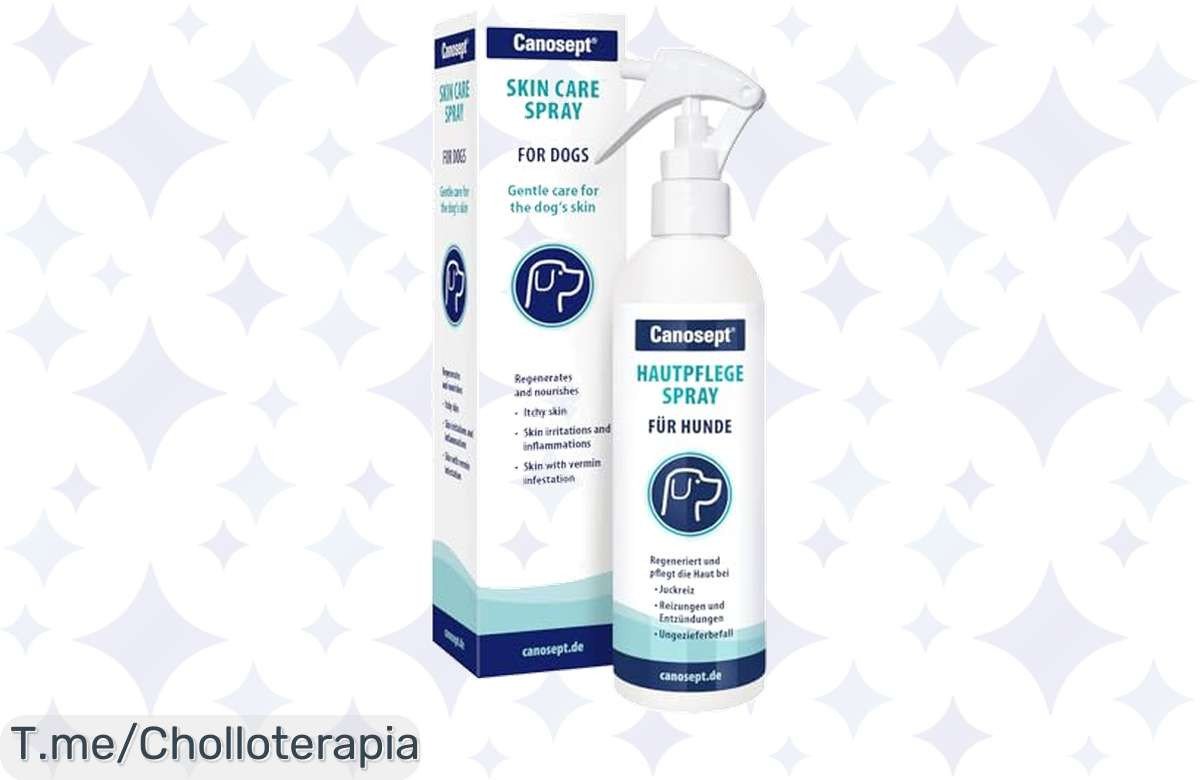 Cuida la piel de tu peludo con el super chollo Canosept Spray: regeneración y nutrición en un solo producto, ¡no dejes pasar este ofertón, la disponibilidad es limitada!