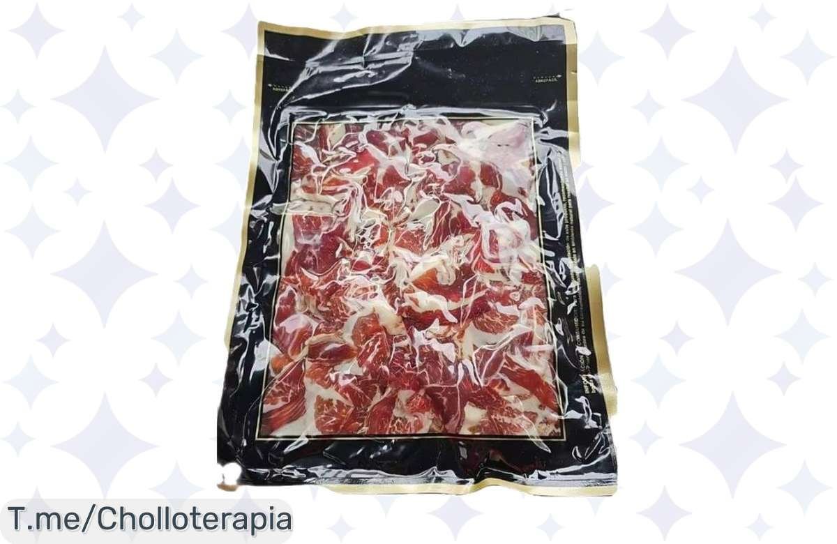 Deléitate con el mejor jamón ibérico en virutas, un super chollo de 300g que transformará tus tapas; oferta limitada, ¡haz tu pedido ya antes de que se agote!