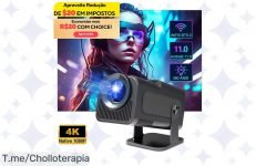 Desata la magia del cine en casa con el proyector HY320: 1080P, Wifi6 y rotación de 180° Aprovecha este chollazo limitado y transforma tus noches ¡Compra ya!